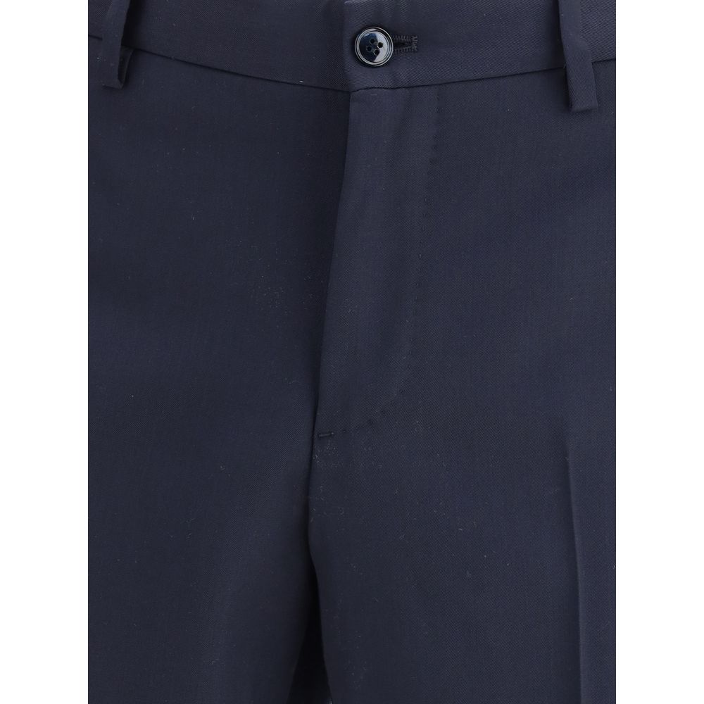 Blue Fleece Wool Two-Piece Suit