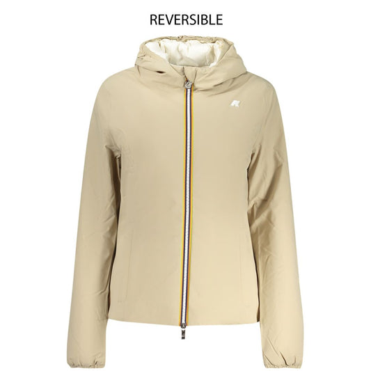 Beige Nylon Women Jacket