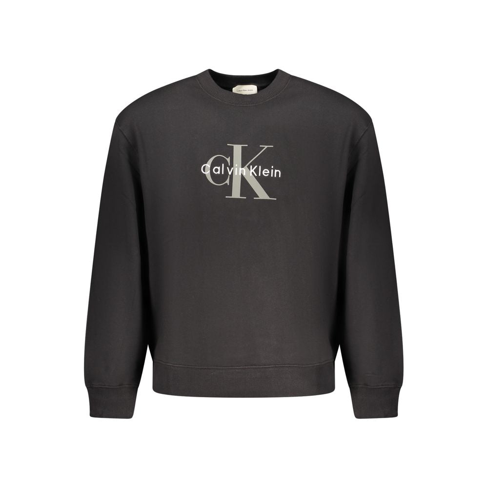 Black Cotton Men Sweater