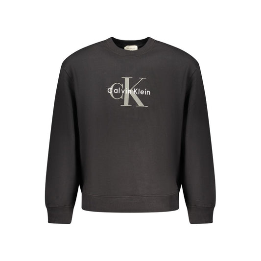Black Cotton Men Sweater