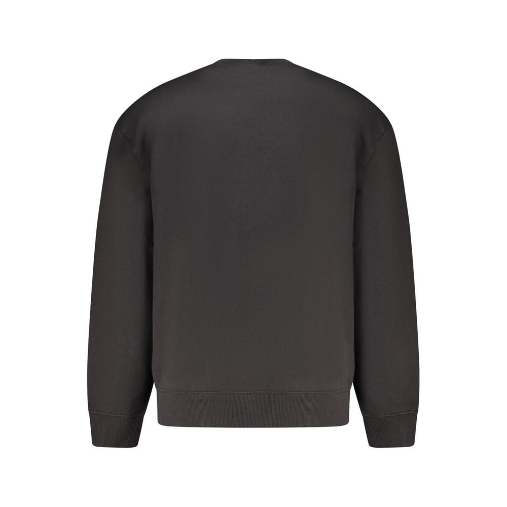 Black Cotton Men Sweater