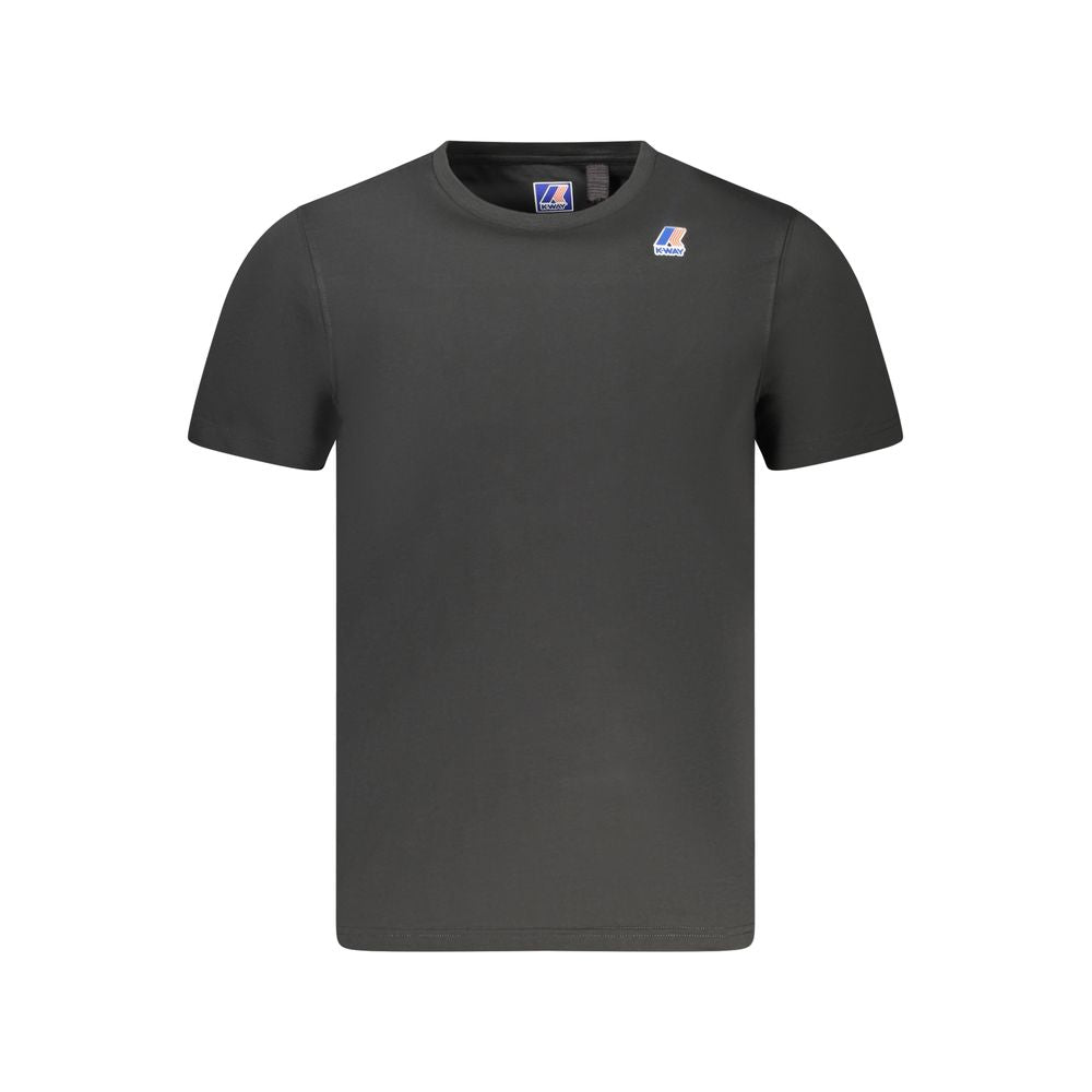 Black Cotton Men T-Shirt
