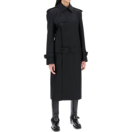 Black Polyester Coat