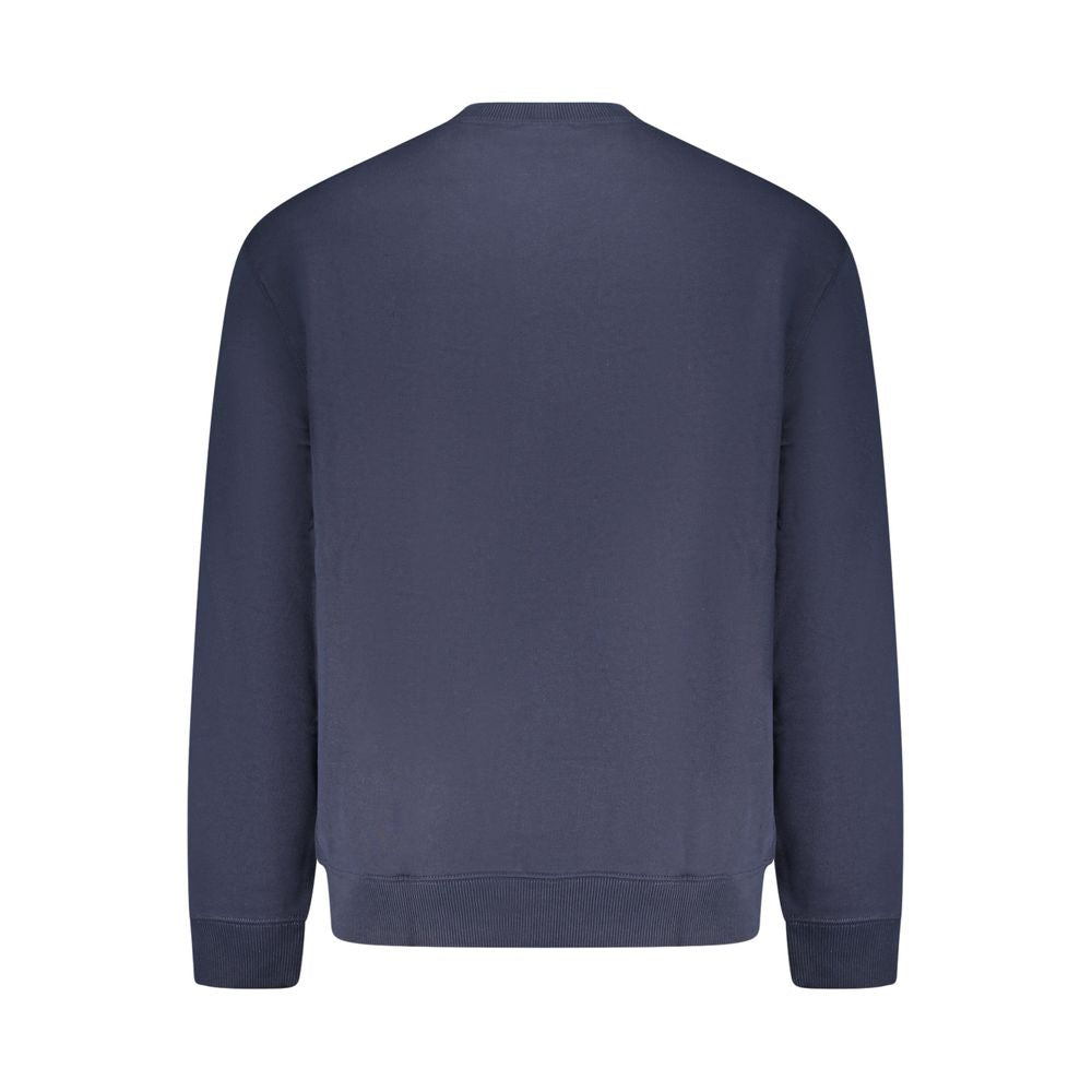 Blue Cotton Men Sweater