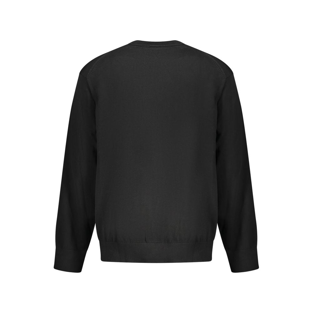 Black Cotton Men Sweater