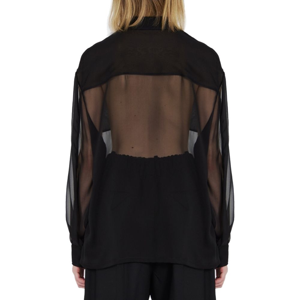 Black Silk Dress Shirt