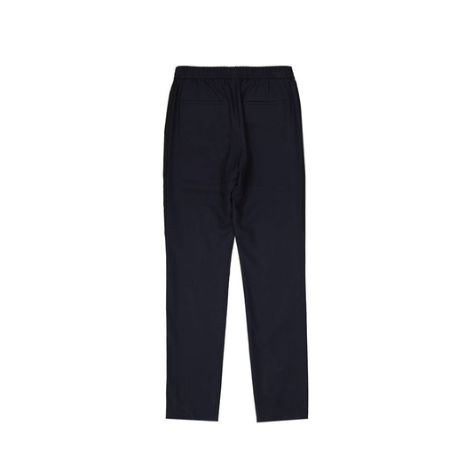 Blue Wool Casual Pants