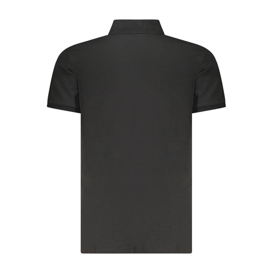Black Cotton Men Polo Shirt
