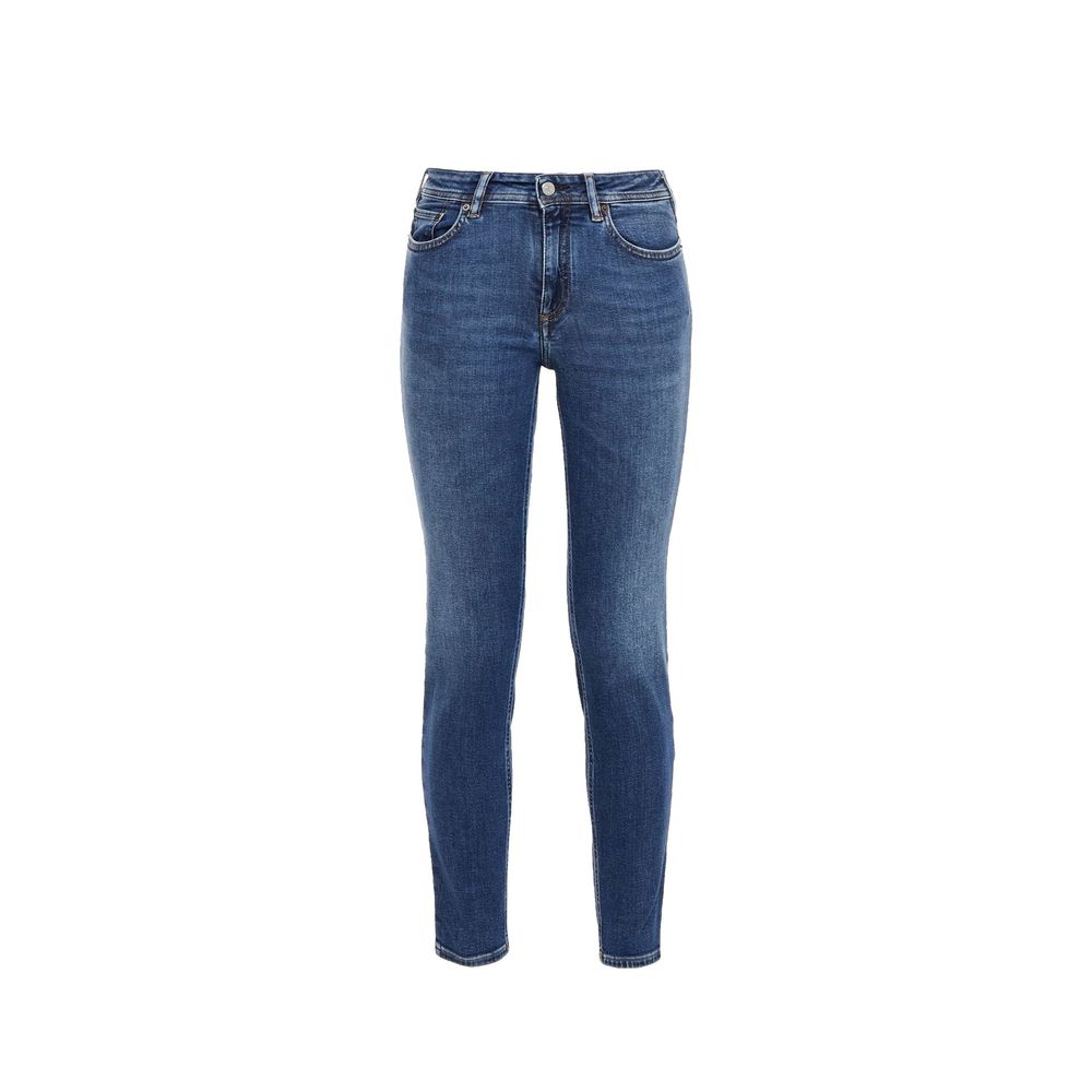 Blue Cotton Skinny Jeans