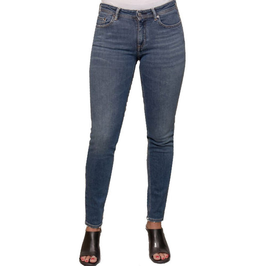 Blue Cotton Skinny Jeans