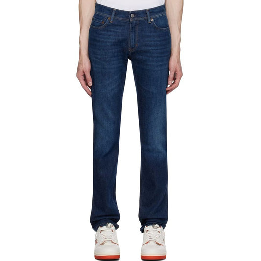 Blue Cotton Slim Fit Jeans