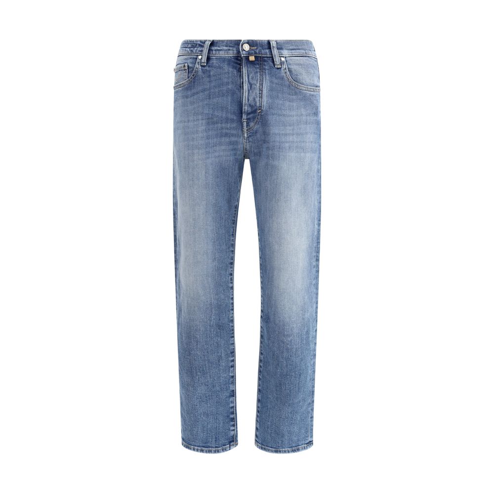 Blue Cotton Relaxed Fit Jeans