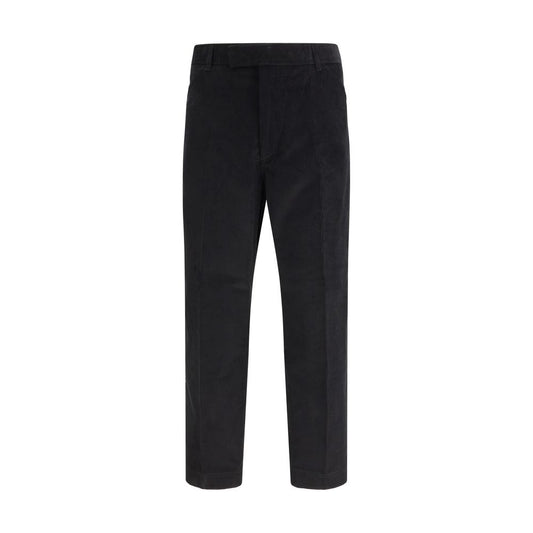 Black Cotton Chino Pants