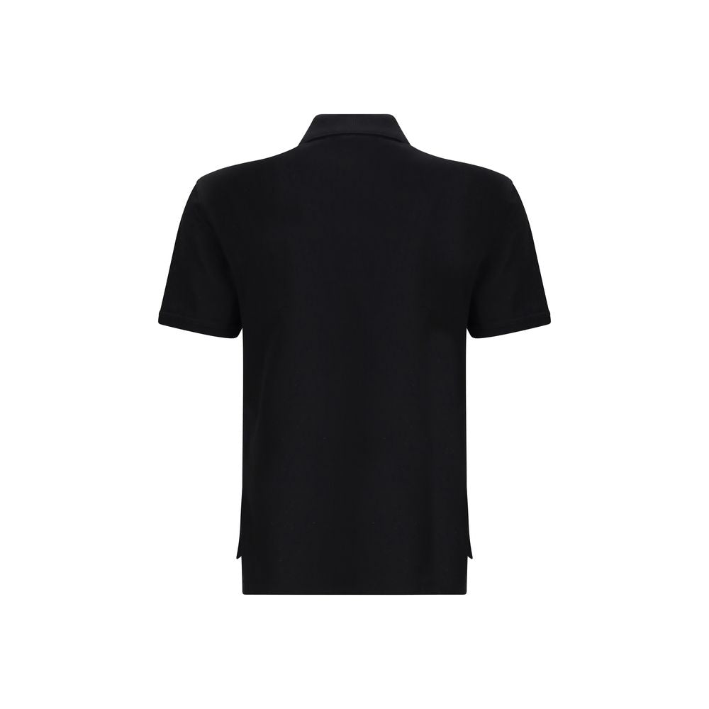 Black Cotton Polo Shirt