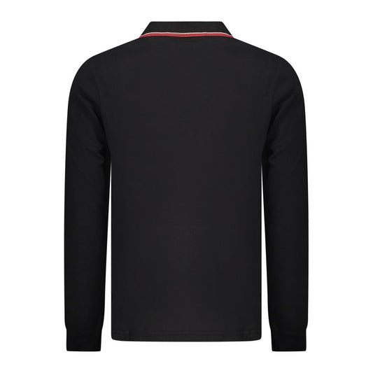 Black Cotton Men Polo Shirt