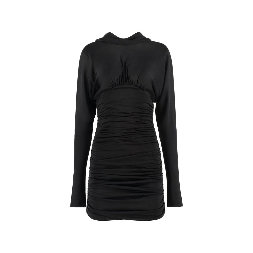 Black Viscose Casual Dress