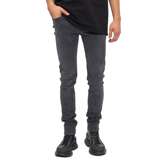 Black Cotton Skinny Jeans