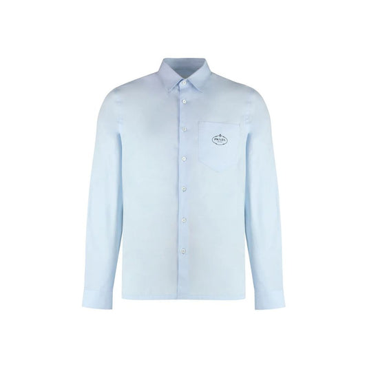 Blue Cotton Dress Shirt