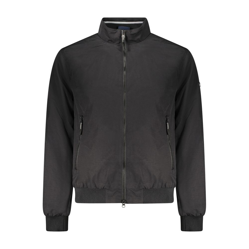 Black Cotton Men Jacket