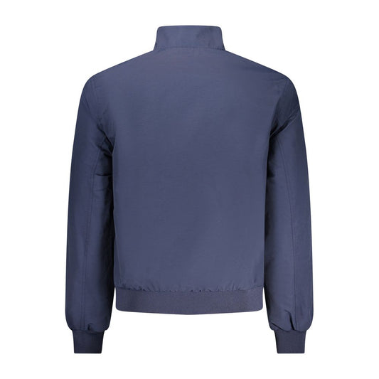 Blue Cotton Men Jacket