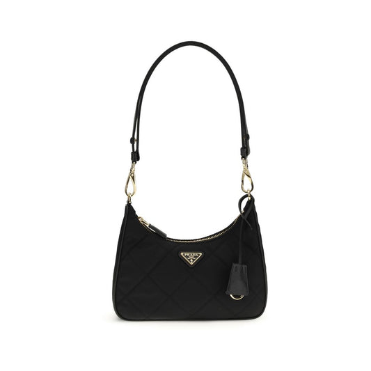 Black Recycled Polyamide Shoulder Bag