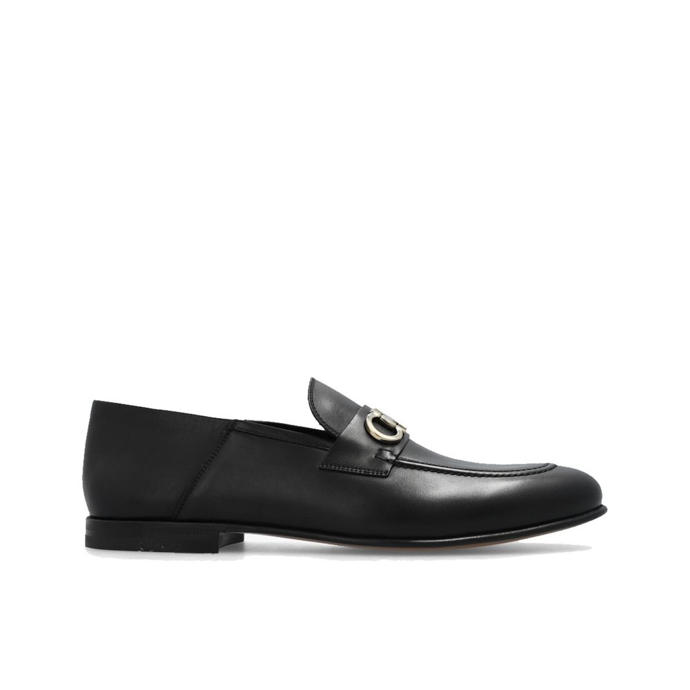 Black Calfskin Slip-On Loafers