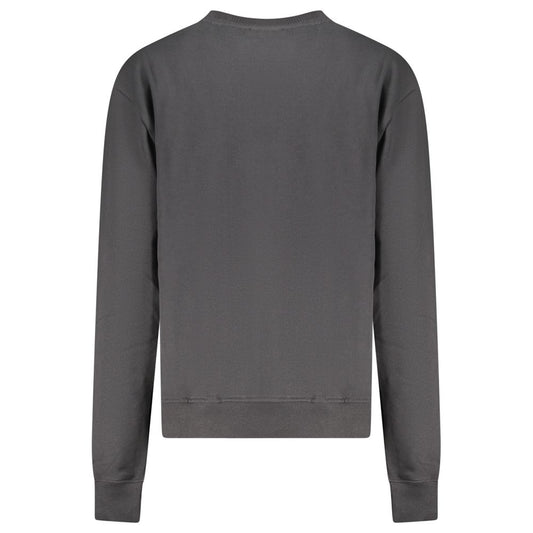 Black Cotton Women Sweatshirt