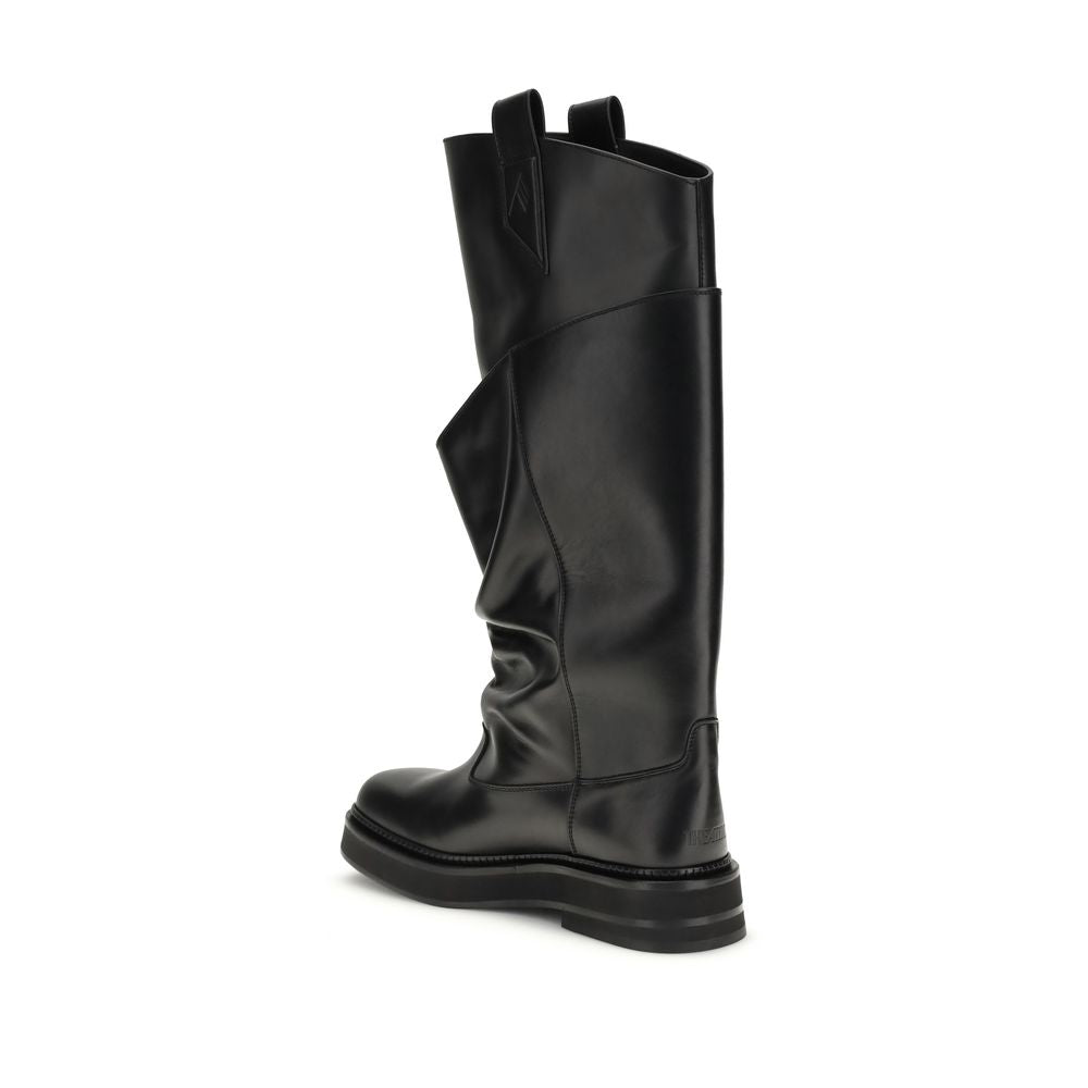 Black Calf Leather Bos Taurus Boots