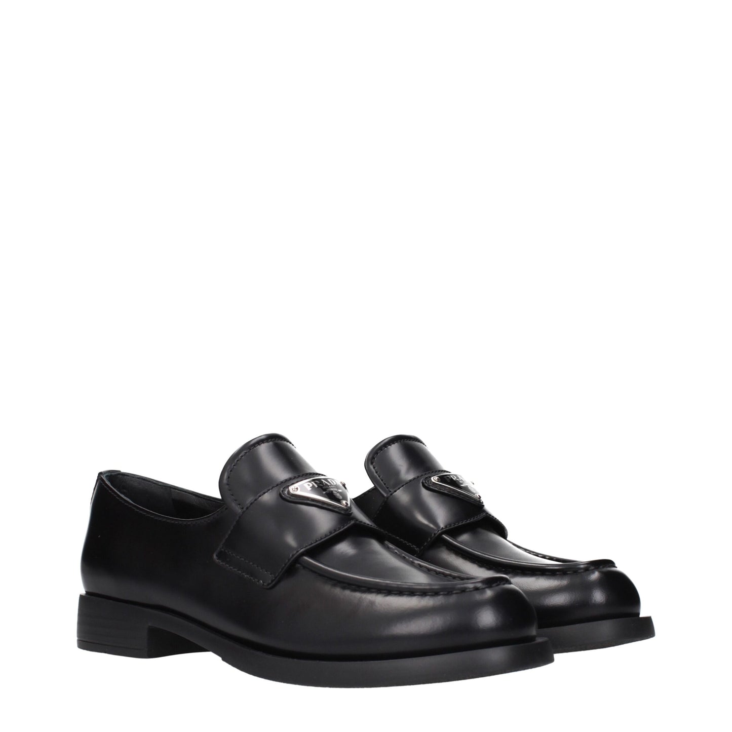 Black Leather Slip-On Loafers