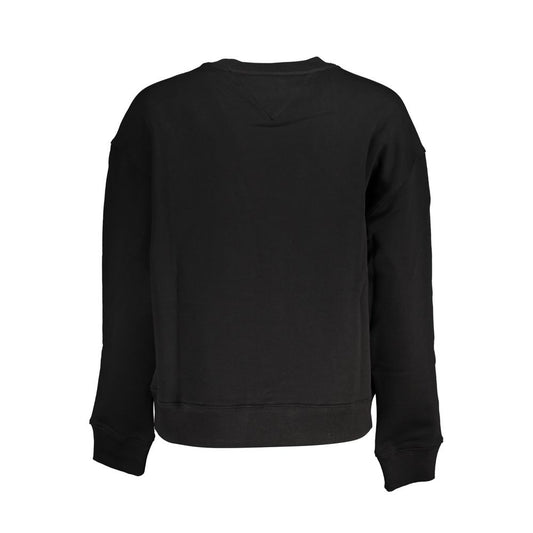Black Cotton Men Sweatshirt